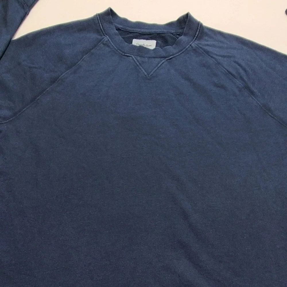 Goodfellow & Co Mens Vintage French Terry Crewneck Sweatshirt Navy Blue Medium
